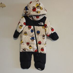 THE NORTH FACE BABY DOWN ONE PIECE 3-6 MONTHS